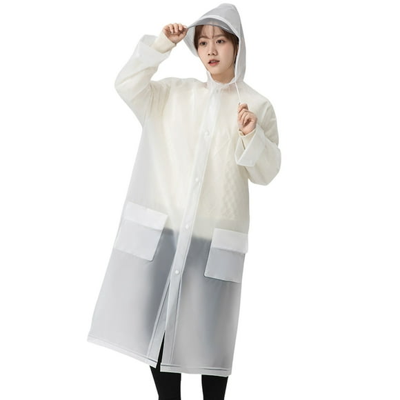 PMVFHDE Rain Ponchos Men And Women Use Raincoat Cape Style Raincoat Cycling Raincoat Outdoor Tourism Raincoat White,XL