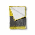 thumbnail image 2 of Grey and Yellow Soft Flannel Fleece Throw Blanket, Abstract Grunge Style Brushstrokes Painting Style, Cozy Plush for Indoor and Outdoor Use, 60" x 80", Grey Yellow, by Ambesonne, 2 of 6