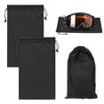 thumbnail image 1 of Uxcell 2-Pack Ski Goggle Bag, 9.8" x 5.9" Soft Microfiber Pouch Bags with Drawstring for Snow Goggles Black, 1 of 7