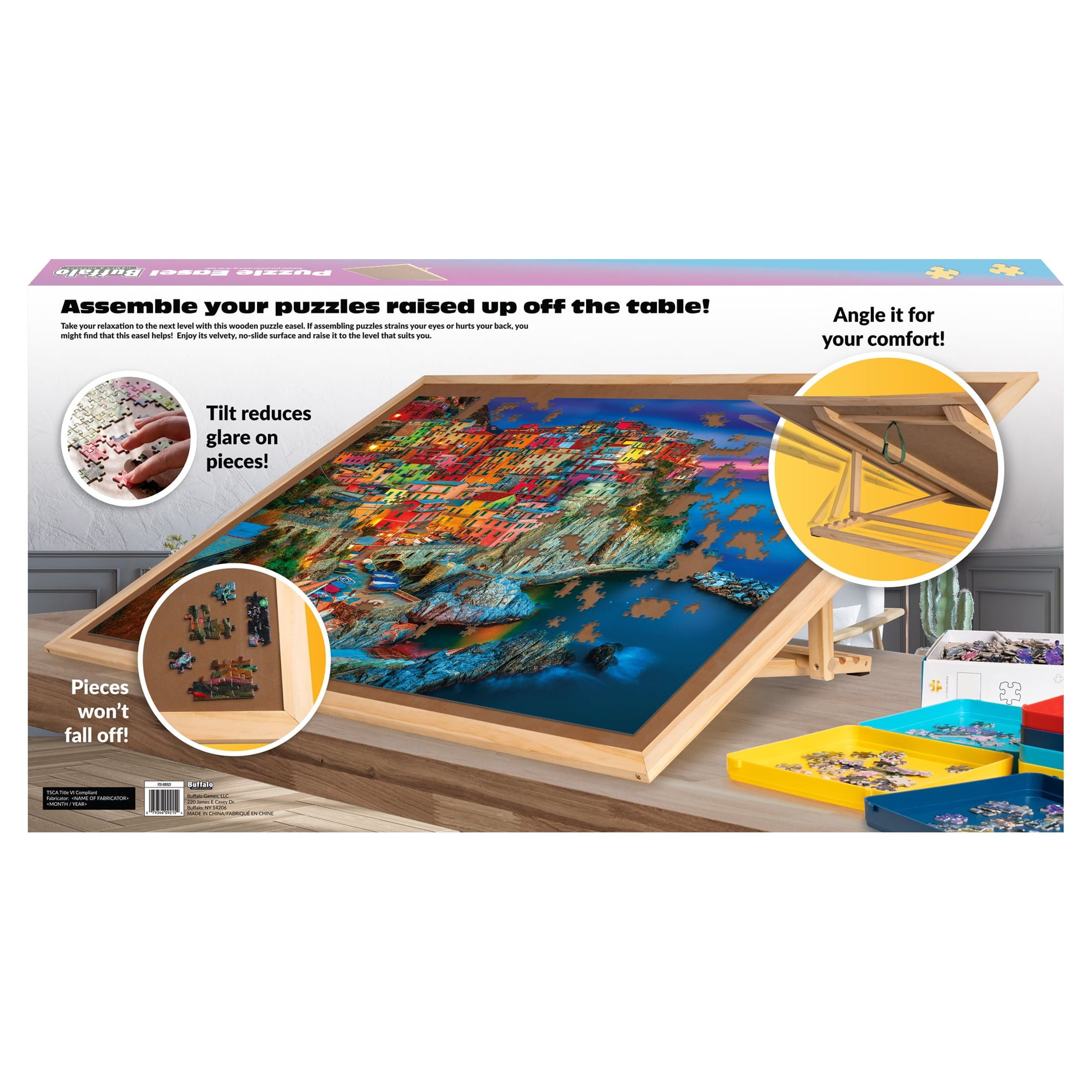 Buffalo Games - ⭐ Attention Puzzle Lovers! ⭐ This puzzle easel is every  puzzler's dream accessory! 😍 🧩 Put together your puzzles without having  to constantly lean over. Angle the easel to