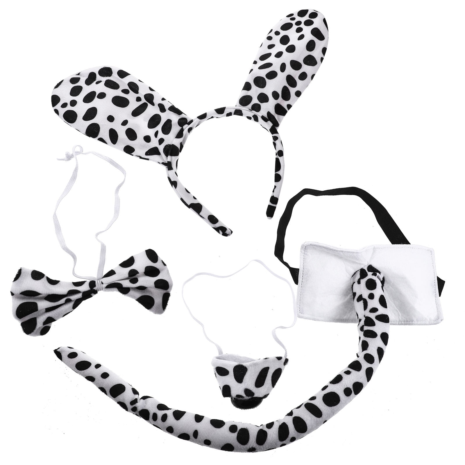 HOOWIFFY 1 Set Puppy Dog Costume Set Multi Fabric Bowtie Nose Tail for Photo Props