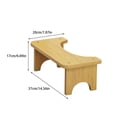 thumbnail image 2 of Billuyoard Taburete de bambú para inodoro, asiento antideslizante para caca, baño para niños y adultos, taburete para inodoro, soporte para Type2 NO2, 2 of 6