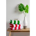 thumbnail image 2 of Contemporary Home Living Striped Top Fitted Pocket Beach Towel - 82" - Green and White, 2 of 4