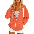 thumbnail image 1 of Sweat à Capuche Léger et Décontracté pour Femmes avec Poche Zippée pour Usage Quotidien en Automne et Saisons, 1 of 4