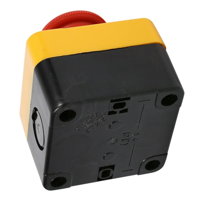 Botón De Parada De Emergencia 1 Pieza 660 V 10 A Carcasa De Plástico Señal Roja