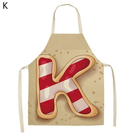 

Meizhencang Cooking Bib Soft Texture Grease Resistant Flax Letter Printed Chef Kitchen Apron Baking Accessories