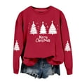 thumbnail image 4 of Womens Sweatshirt Christmas Long Sleeve Crewneck Casual Print Pullover Tops, 4 of 5