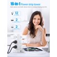 thumbnail image 2 of Protector contra sobretensiones Power Strip Tower con 12 puertos AC y 4 USB, 2 of 7