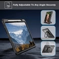 thumbnail image 3 of Fintie Case for iPad Pro 11-inch M4 Chip 2024 Release (Model Number: A2836/A2837/A3006), [Tuatara Magic Ring] 360 Degree Rotating Grip Stand Rugged Cover with Screen Protector & Pencil Holder, Black, 3 of 9