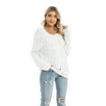thumbnail image 4 of Women's Long Sleeve Open Front Lightweight Knit Crochet Cardigan Sweater Casual Loose Coat, 4 of 7