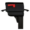 thumbnail image 3 of Gibraltar Mailboxes Gentry Large Capacity Double-Walled Plastic Black, All-In-One Mailbox & Post Combo Kit, GGC1B0000, 3 of 3