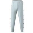 Men's Tear Away Basketball Pants, Loose Fit Active Pants High Split