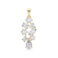 thumbnail image 2 of KEEVA JEWELS 10.50 Carat Moissanite Multi-Shape Drop Pendant Necklace for Women,18 Inches Chain, Made in Yellow Gold Plated Silver, 2 of 6