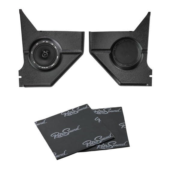 RetroSound KP-F39-6768-652-M Black Kick Panel For 1967-68 Mustang