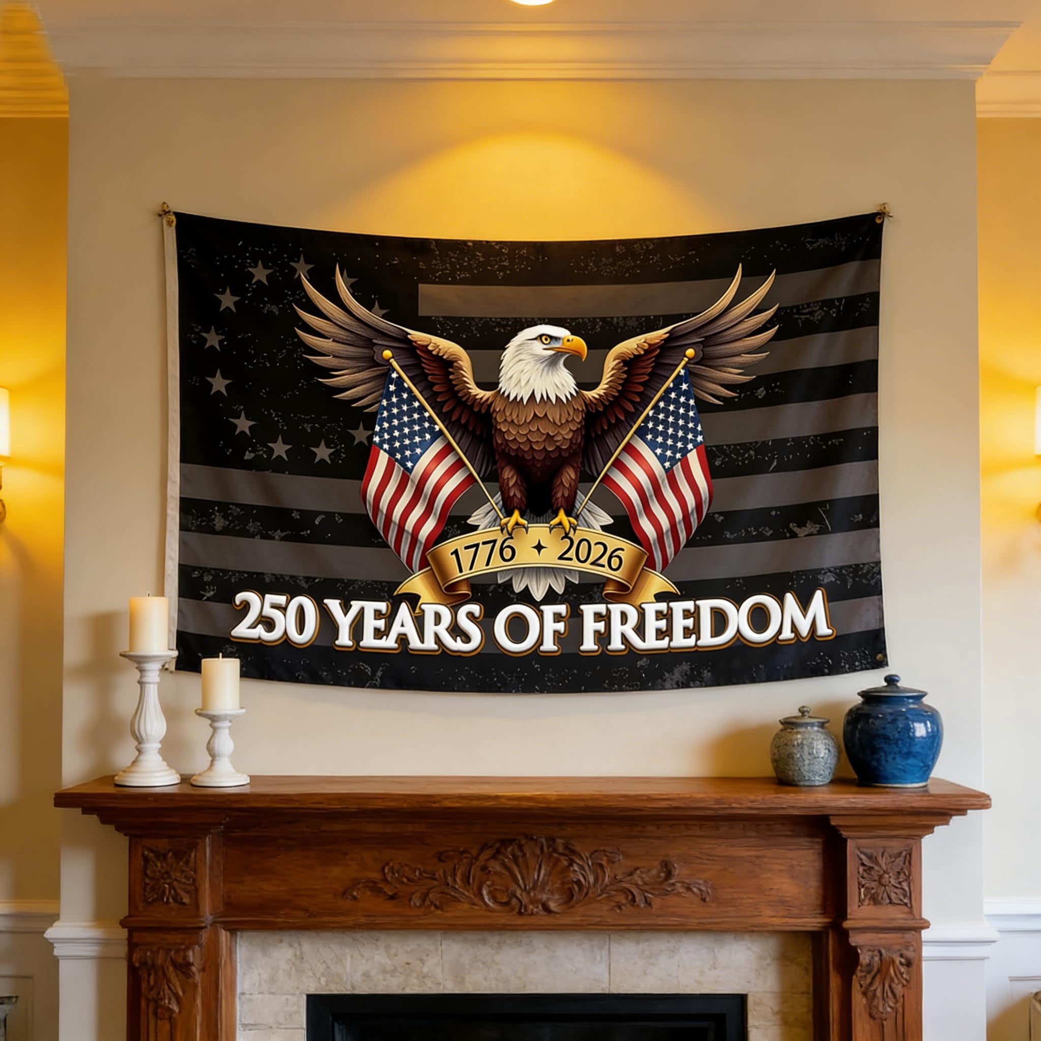 250 Year American Anniversary Flag 250th Anniversary Usa Flag Patriotic 4th of July Independence Day 1776-2026 Yard Flags For Outside 3x5 Ft Outdoor Banner Decorations