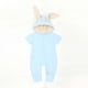 thumbnail image 2 of Body De Bebé Canastilla Onesies Para Niño Recién Nacido Orejas De Conejo Con Capucha Pantalones De Manga Corta Mameluco Mono Azul Odeerbi  LM103-2066, 2 of 9