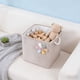 thumbnail image 5 of Cesta de tela plegable para el hogar | Organizador cúbico de 33 x 33 x 33 cm para ropa, juguetes y habitación infantil | Cesto de ropa plegable con asas en gris, caqui y rosa, 5 of 6