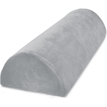 Onekawa Knee Pillow,Comfortable Pure Memory Foam,Half Moon Bolster Pillow for Legs,Knees, Waist, Back, Neck,Machine Washable Cover, Grey