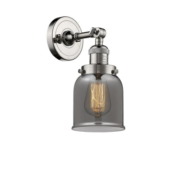 Innovations 1-LT Vintage LED Small Bell 5" Sconce - Polished Nickel - 203-PN-G53-LED