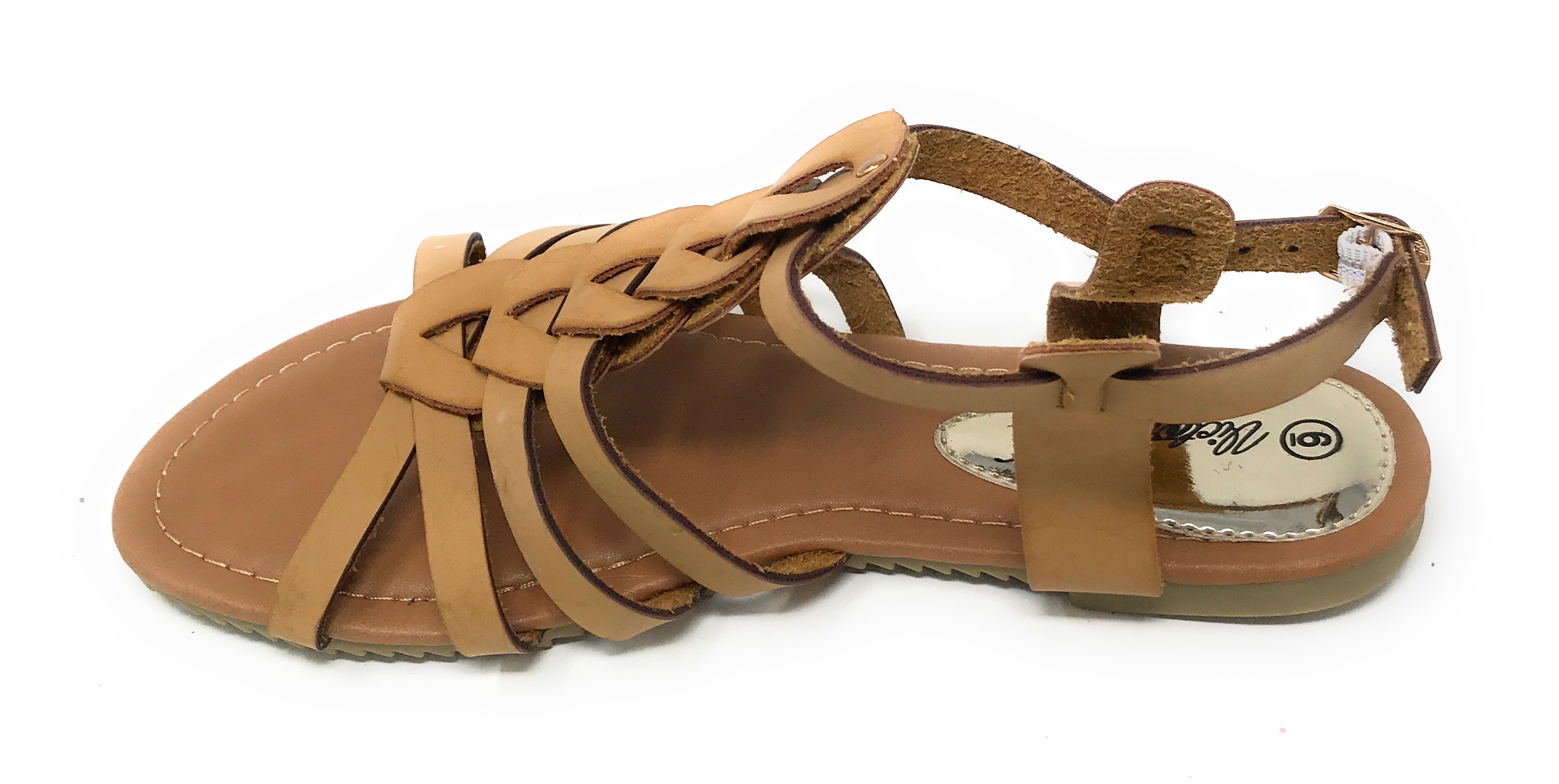 Victoria K Women's Gladiator Multi Loops Braid Sandals