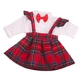 thumbnail image 3 of 2 piezas para muñeca de 18 pulgadas, , camisa, traje, muñecas de 45 cm, disfraz de muñecas Zulema Falda a cuadros American Doll de 18 pulgadas, 3 of 8