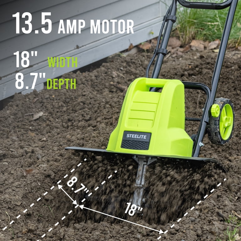 Steelite 18-Inch Corded Electric Tiller, 13.5-Amp photo 2