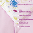 thumbnail image 3 of Smuge 7-Piece Full/Queen Down Alternative Floral Bed in a Bag, Reversible Box Stitched Comforter and Sheet Set, Purple Yellow Lavender Floral, 3 of 9