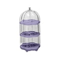 thumbnail image 2 of Vitrina transparente para figuras, transparente, giratoria, a prueba de polvo, expositor de muñecas en niveles para colecciones de minifiguras de juguete violeta 3 capas, 2 of 10