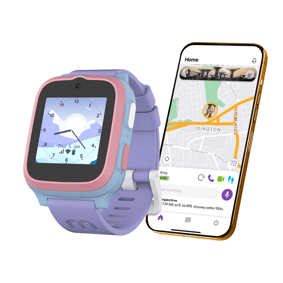 myFirst Fone S3  (Cotton Candy)- Kids Smartwatch Phone: eSIM Technology, GPS Tracker, HD Video & Voice Call, Messaging, SOS Button, Care Call