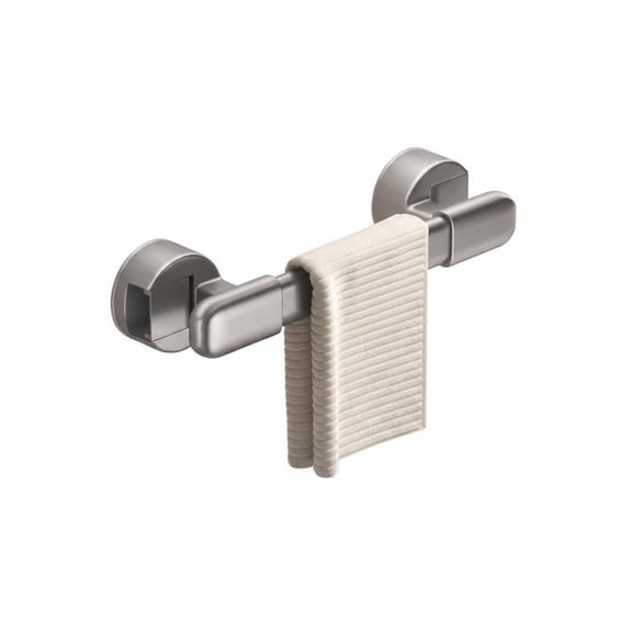 Suction Cup Towel Bar, No-Drill Wall Mount Rack for Smooth Surfaces