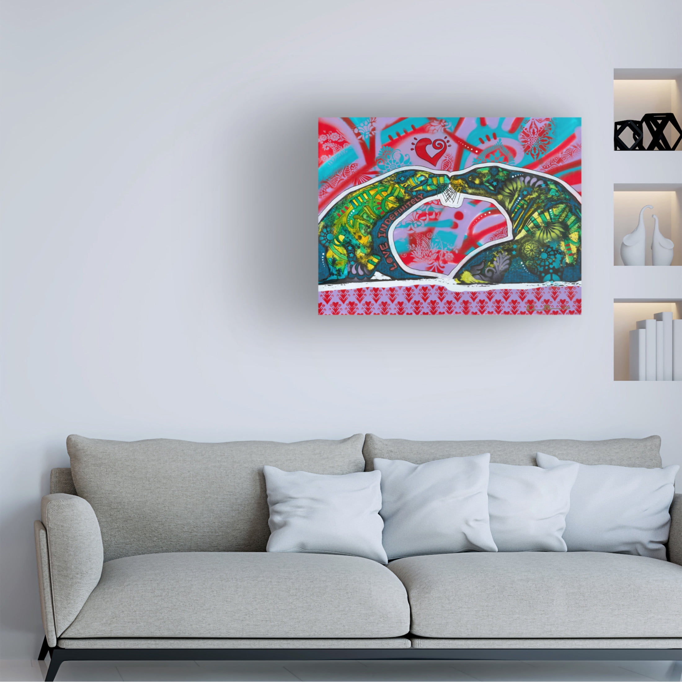 Canvas Wall Art - Dean Russo 'Love Indefinitely' Wall Art for Living Room, Bedroom, or Office Décor by Trademark Fine Art - 19 x 14 Inches