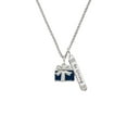 thumbnail image 2 of Delight Jewelry Silvertone Blue Present Silvertone Be Strong and Courageous Bar Charm Necklace, 23", 2 of 4