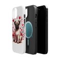 thumbnail image 2 of DistinctInk Tough Case for Apple iPhone 13 MINI (5.4" Screen), Compatible with MagSafe Charging - Valentine's Day Pug, 2 of 6