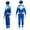 Blue, variant on Power Rangers Cosplay Jumpsuit Fancy Dress up Costume Party Playsuit Costume Cosplay Full Bodysuit Halloween Kids 3D Style for 5-6 Years
