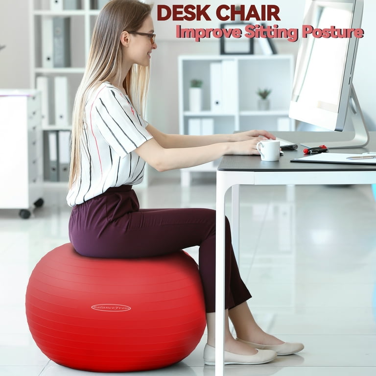 Standing Desk Yoga Ball As Desk Chair Sitting Ubuy Gaiam Ultimate