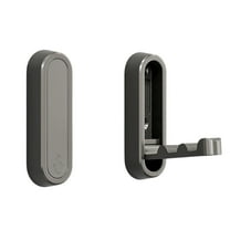 TOPRenddon No-Drill Folding Wall Hooks with Glue – Heavy-Duty 6-Layer Alloy Hooks for Bathroom, Entryway, and RV Organizing (Rust-Proof, 6mm Thick)