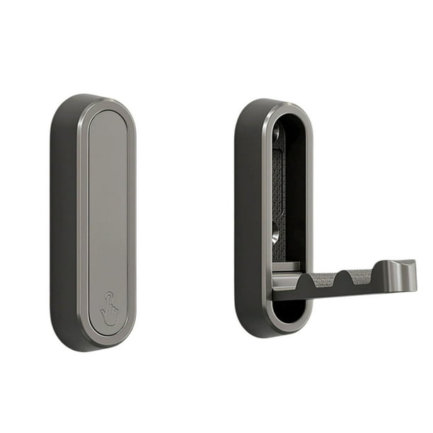 Gancho plegable para la pared - diseño de giro de 90° que ahorra espacio, material de aleación, sin necesidad de taladrar, pack de 11