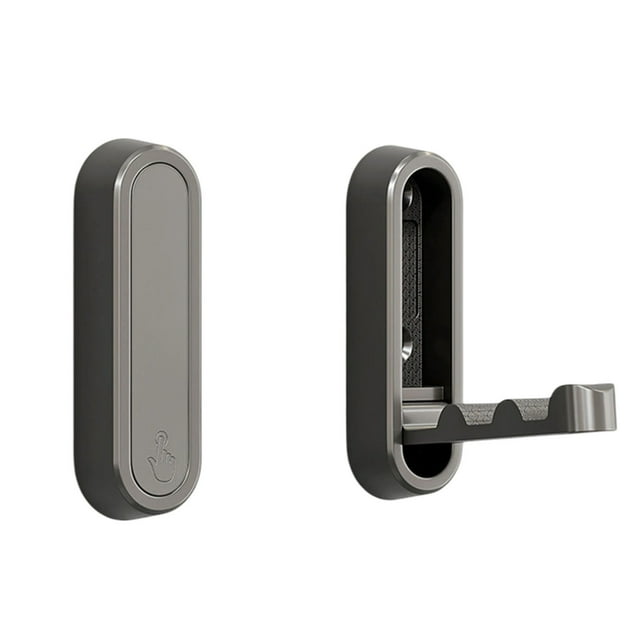 Aodebiao Foldable Invisible Hook Zinc Alloy Bathroom Wall Hook Retractable for Closet Scarf Hat Robe Key Purse Bag Folding Hooks Minimalist Style No Perforation Required
