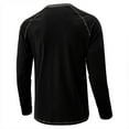 thumbnail image 6 of Hfyihgf Men's Athletic Henley Shirt Long Sleeve Thermal Underwear Pullover Top Casual Slim Fit Lightweight Button T Shirts(Black,L), 6 of 7