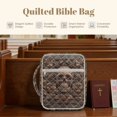 thumbnail image 7 of Xixirimido Bible Cover Case for Women Men, Quilted Large Bible Carrying Cases with Durable Handle, Biblical Study Accessories Christian Gifts, Abstract Skull Roses Brown Print, 7 of 7