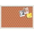 thumbnail image 1 of PinPix 24x16 Custom Cork Bulletin Board Quarterfoil Orange Poster Board Has a Fabric Style Canvas Finish, Framed in Quarterfoil Orange, by ArtToFrames (PinPix-328), 1 of 6
