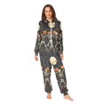 thumbnail image 2 of FORMRS Onesies Pajama for Adults Unisex Hoodie Winter Jumpsuit One Piece Sleepwear, Sizes S-2XL, Black Halloween Dancing Skeleton, 2 of 7