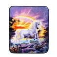 thumbnail image 4 of Wild Frontier Unicorn Pink Polyester Throw, 50" x 60", 4 of 5