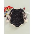 thumbnail image 4 of Faithtur Barboteuse Décontractée Automne pour Bébés Filles Garçons Manches Longues Imprimé Léopard Arbre de Noël Patchwork, 4 of 8