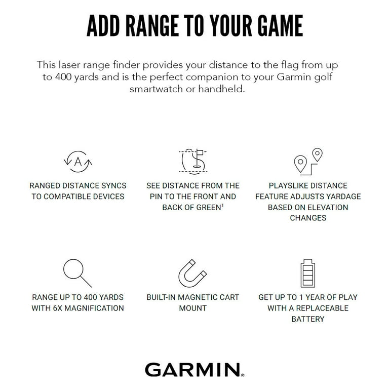Garmin Approach Z30 Golf Laser Range Finder with 6x Garmin Approach Z30 Golf Laser Range Finder with 6x
