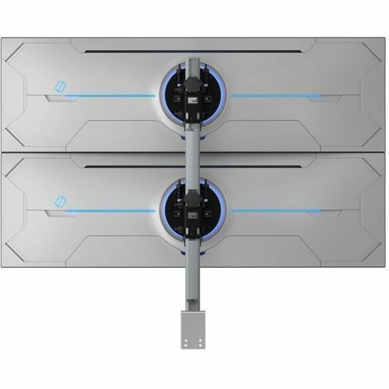 Atdec Heavy Duty Dual Vertical 24-55" Monitor Desk Mount Silver AWMS2BT75HS