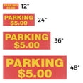 thumbnail image 3 of Parking $5 Dollars Vinyl Decal 12 Inch x 5 Inch Weatherproof Heavy-Duty Adhesive Backing | Affordable Rates, Convenient Locations, Clear Directions | Made in USA, 3 of 6