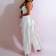 thumbnail image 3 of Gibobby pantalones siameses de pierna ancha Traje casual para mujer Moda de verano Traje de dos piezas de manga corta europeo y americano(Blanco， M), 3 of 5