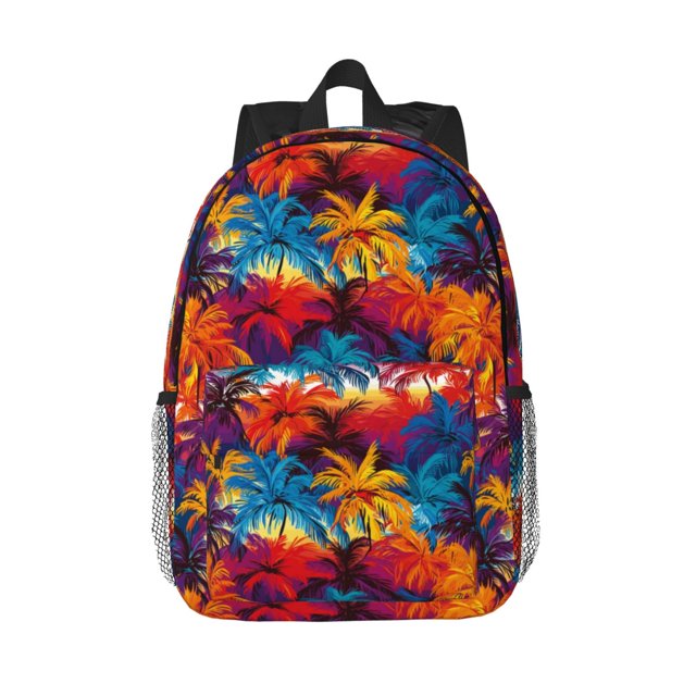 Easygdp Colorful Hawaii Palms Mochila Ligera de 15 Pulgadas para Estudiantes, Mochila Cómoda para la Escuela y Viajes, Correas Ajustables