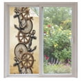thumbnail image 2 of Vintage Anchor Nautical Window Privacy Film, Coastal Compass Brown Static Cling UV Sun Blocking Tint Film Heat Control Windows Films for Bedroom Bathroom, Window Stickers 35.4"x78.7", 2 of 8